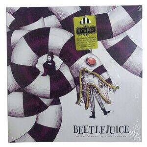 Beetlejuice Soundtrack "Beetlejuice" Swirl Vinyl LP Record Danny Elfman In Hand